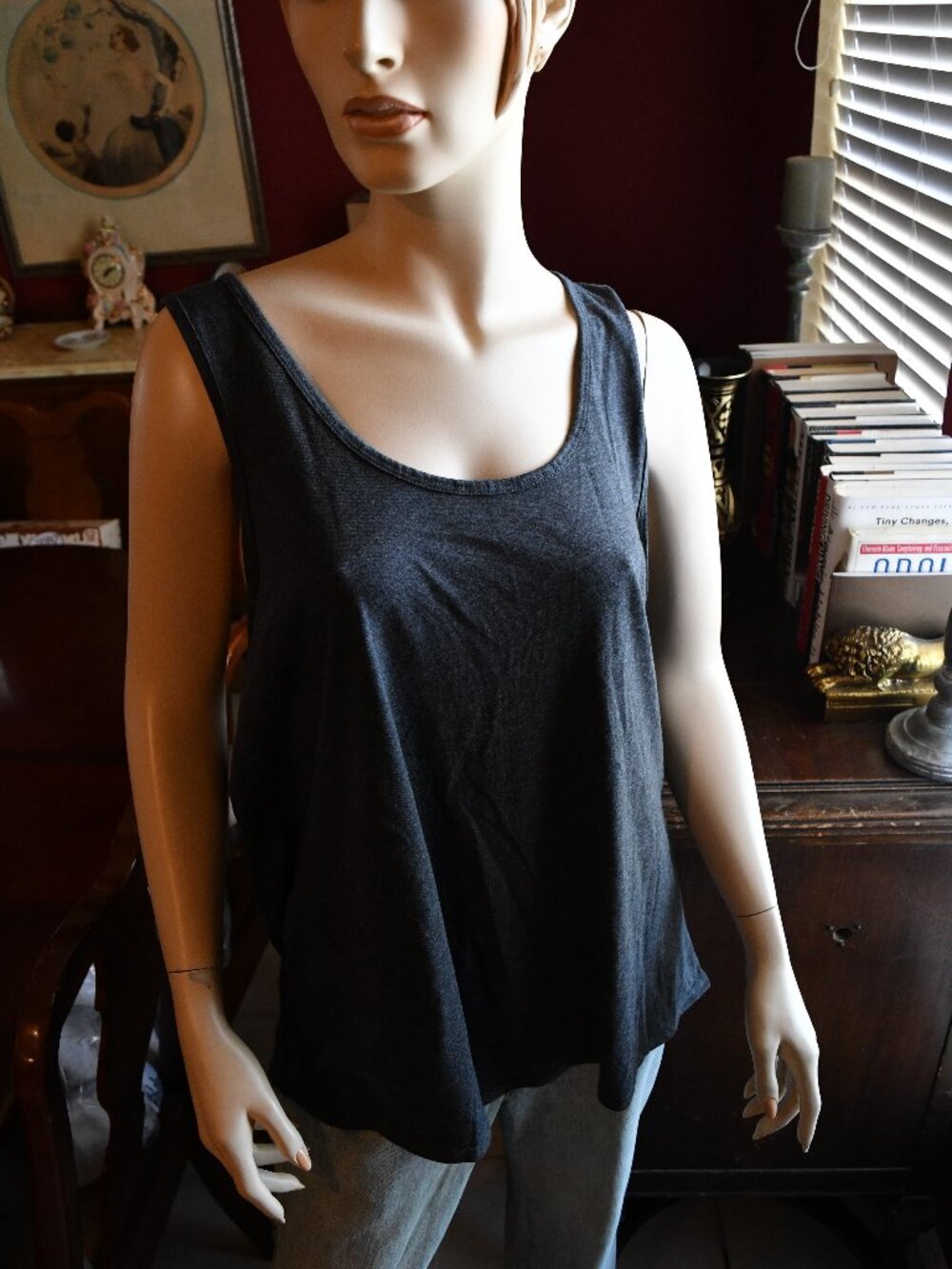Women's Racer Back Darj Gray Heather 3XL Tank Top NWOT